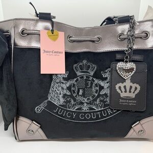 Juicy Couture Scottie Black and Silver Daydreamer Tote Bag